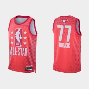 Mavericks 2022 NBA All-Star #77 Luka Doncic Maroon Jersey