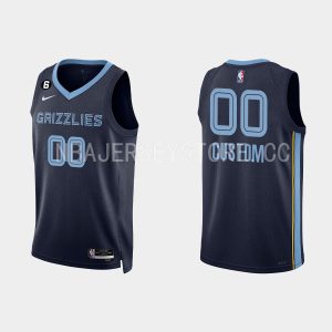 Memphis Grizzlies #00 Custom Icon Edition Navy 2022-23 Jersey