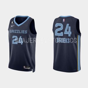 Memphis Grizzlies #24 Dillon Brooks Icon Edition Navy 2022-23 Jersey