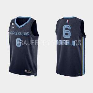 Memphis Grizzlies #6 Kenneth Lofton Jr. Icon Edition Navy 2022-23 Jersey
