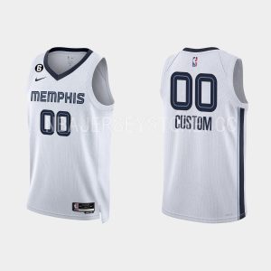 Memphis Grizzlies Custom #00 Association Edition White Jersey