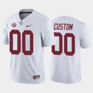 Men Alabama Crimson Tide Custom Game College Football Jersey - White