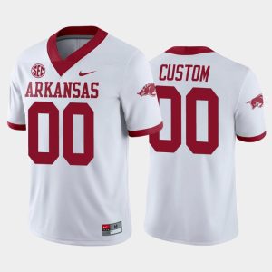 Men Arkansas Razorbacks Custom College Football Alternate Game Jersey - White