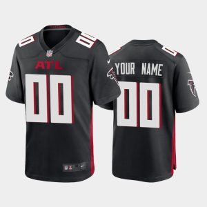 Men Atlanta Falcons Custom 2020 Game Jersey - Black