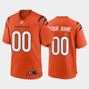 Men Cincinnati Bengals Custom 2021 Game Jersey - Orange