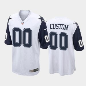 Men Dallas Cowboys Custom Alternate Game Jersey - White