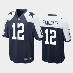 Men Dallas Cowboys Roger Staubach Alternate Game Jersey - Navy