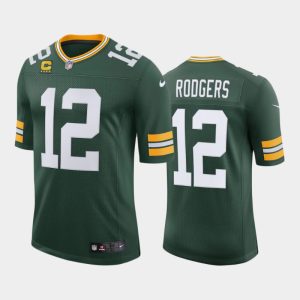 Men Green Bay Packers Aaron Rodgers Captain Vapor Limited Jersey - Green