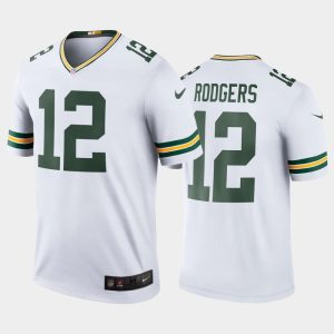 Men Green Bay Packers Aaron Rodgers Color Rush Legend Jersey - White