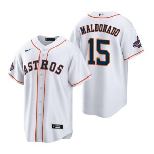 Men Houston Astros Martin Maldonado White 2022 World Series Champions Replica Jersey