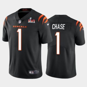 Men Ja'Marr Chase Super Bowl LVI Limited Jersey - Black