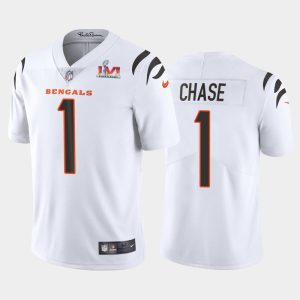 Men Ja'Marr Chase Super Bowl LVI Limited Jersey - White