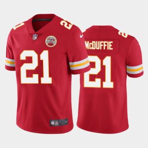 Men Kansas City Chiefs Trent McDuffie 2022 NFL Draft Vapor Limited Jersey - Red