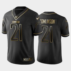 Men Los Angeles Chargers LaDainian Tomlinson NFL 100 Golden Edition Vapor Limited Jersey - Black