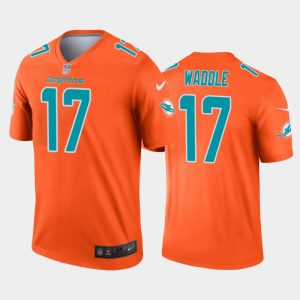 Men Miami Dolphins Jaylen Waddle Inverted Legend Jersey - Orange