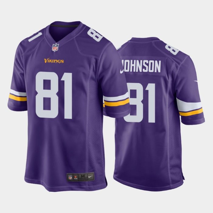Men Minnesota Vikings Bisi Johnson Game Jersey - Purple