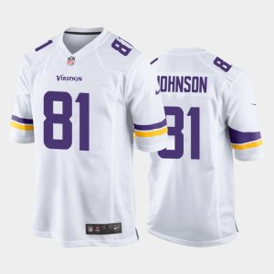 Men Minnesota Vikings Bisi Johnson Game Jersey - White