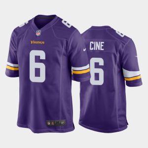 Men Minnesota Vikings Lewis Cine 2022 NFL Draft Game Jersey - Purple