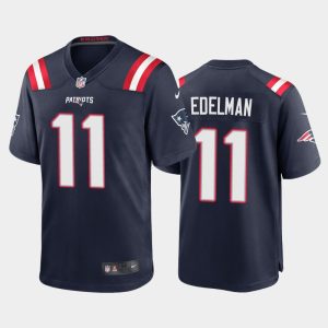 Men New England Patriots Julian Edelman 2020 Game Jersey - Navy