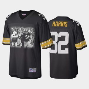 Men Pittsburgh Steelers Franco Harris The Immaculate Reception Jersey - Black