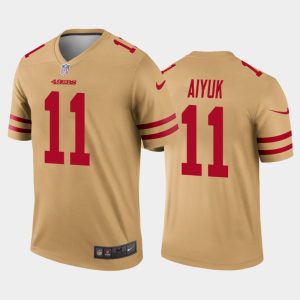Men San Francisco 49ers Brandon Aiyuk Inverted Legend Jersey - Gold