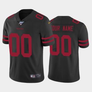 Men San Francisco 49ers Custom 100th Season Vapor Limited Jersey - Black