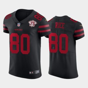 Men San Francisco 49ers Jerry Rice 75th Anniversary Jersey - Black