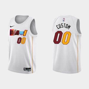 Miami Heat #00 Custom 2022-23 City Edition White Jersey