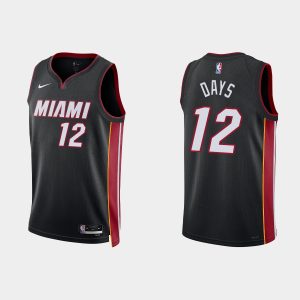 Miami Heat #12 Darius Days Icon Edition Black 2022-23 Jersey