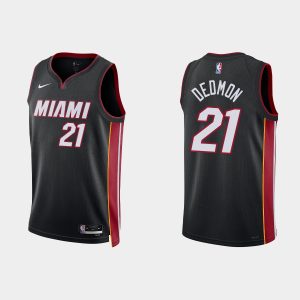 Miami Heat #21 Dewayne Dedmon Icon Edition Black 2022-23 Jersey