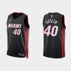 Miami Heat #40 Udonis Haslem Icon Edition Black 2022-23 Jersey