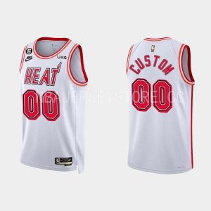 Miami Heat Custom #00 2022-23 Classic Edition White Jersey