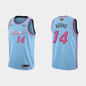 Miami Heat Tyler Herro #14 2020 NBA Finals Bound Vice Night City Jersey - Blue