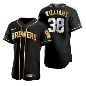 Milwaukee Brewers Devin Williams Black Gold Edition Jersey