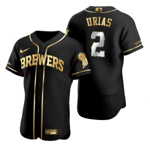 Milwaukee Brewers Luis Urias Black Gold Edition Jersey