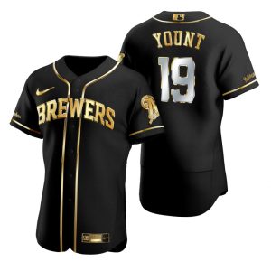 Milwaukee Brewers Robin Yount Black Gold Edition Jersey