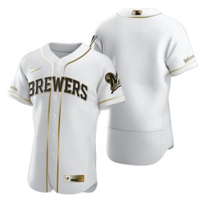 Milwaukee Brewers White Golden Edition Jersey