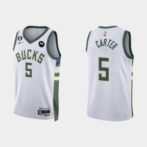 Milwaukee Bucks Jevon Carter #5 Association Edition White Jersey