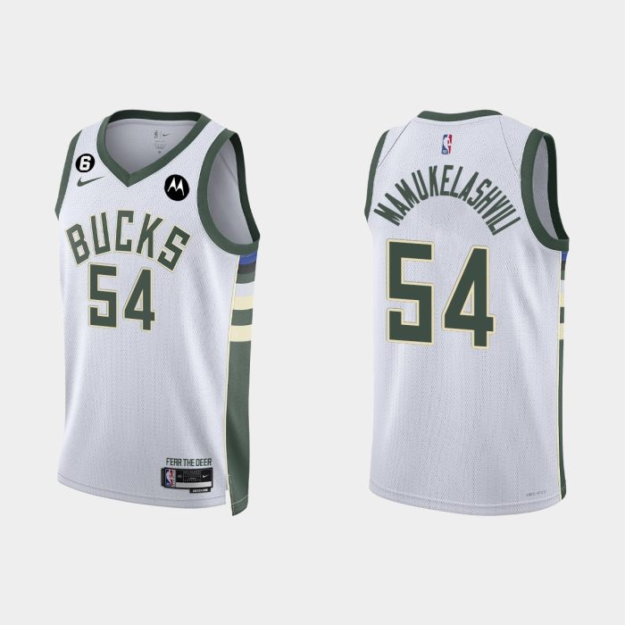 Milwaukee Bucks Sandro Mamukelashvili #54 Association Edition White Jersey