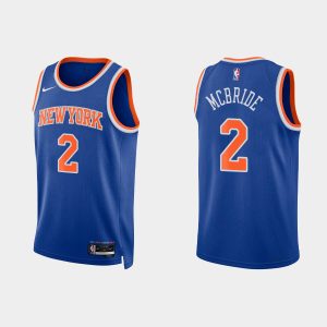 New York Knicks #2 Miles McBride 2022-23 Icon Edition Royal Jersey