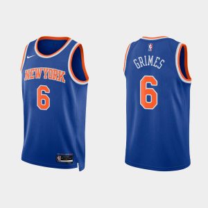 New York Knicks #6 Quentin Grimes 2022-23 Icon Edition Royal Jersey
