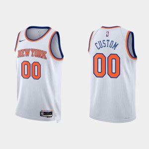 New York Knicks Custom #00 2022-23 Association Edition White Jersey Swingman