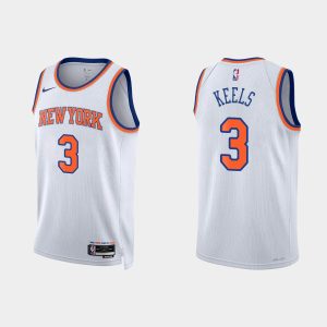 New York Knicks Trevor Keels #3 2022-23 Association Edition White Jersey Swingman