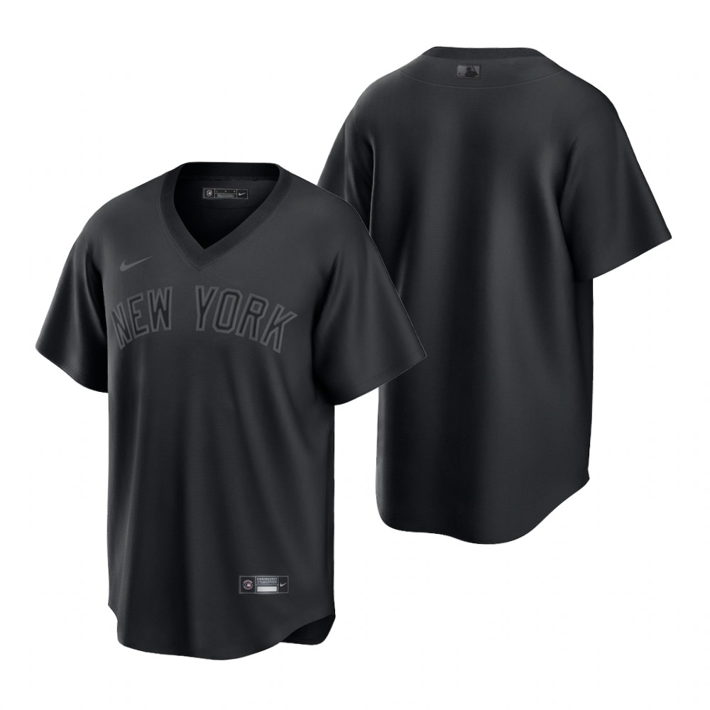 New York Yankees Black Pitch Black Replica Jersey – Let the colors ...
