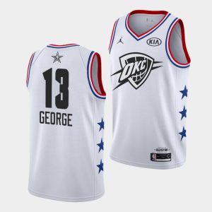 Oklahoma City Thunder #13 Paul George White 2019 All-Star Jersey