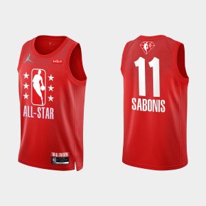 Pacers 2022 NBA All-Star #11 Domantas Sabonis Red Jersey
