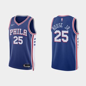Philadelphia 76ers #25 Danuel House Jr. Icon Edition Royal 2022-23 Jersey