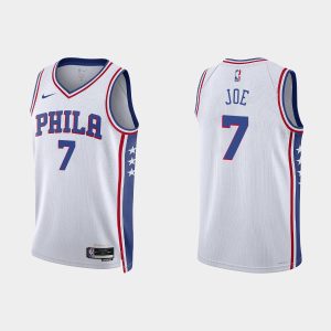 Philadelphia 76ers Isaiah Joe #7 2022-23 Association Edition White Jersey Swingman