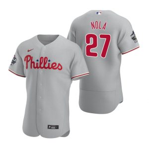Philadelphia Phillies Aaron Nola Gray 2022 World Series Jersey