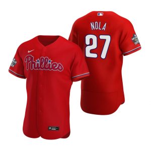 Philadelphia Phillies Aaron Nola Red 2022 World Series Jersey